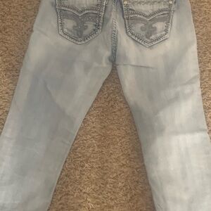 Rock Revival Light Blue Cropped Jeans